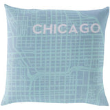 Surya City Maps SY-015 22"H x 22"W Pillow Cover