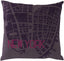 Surya City Maps SY-030 18"L x 18"W Accent Pillow