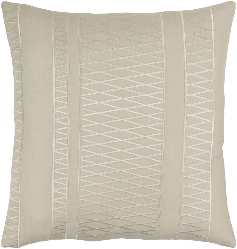 Surya Cora COR-002 Light Beige 20"H x 20"W Pillow Cover