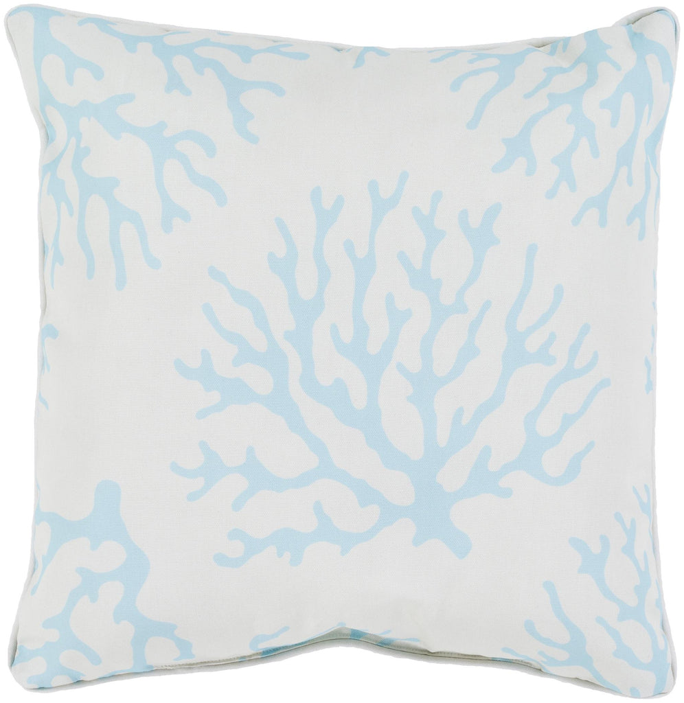 Surya Coral CO-002 Aqua Ivory 20"H x 20"W Pillow Cover