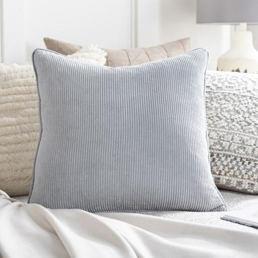 Surya Corduroy CDR-001 Light Gray 18"H x 18"W Pillow Cover