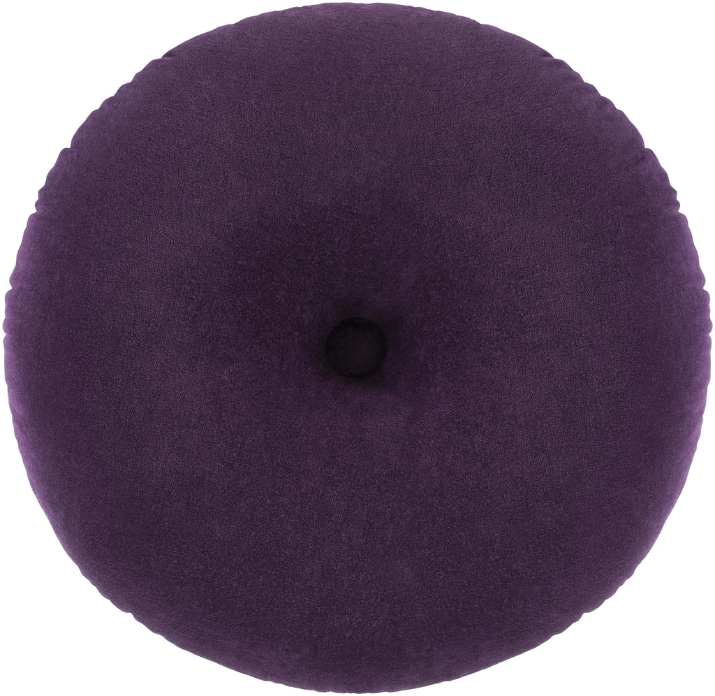 Surya Cotton Velvet CV-040 Dark Purple 18"H x 18"W Pillow Cover