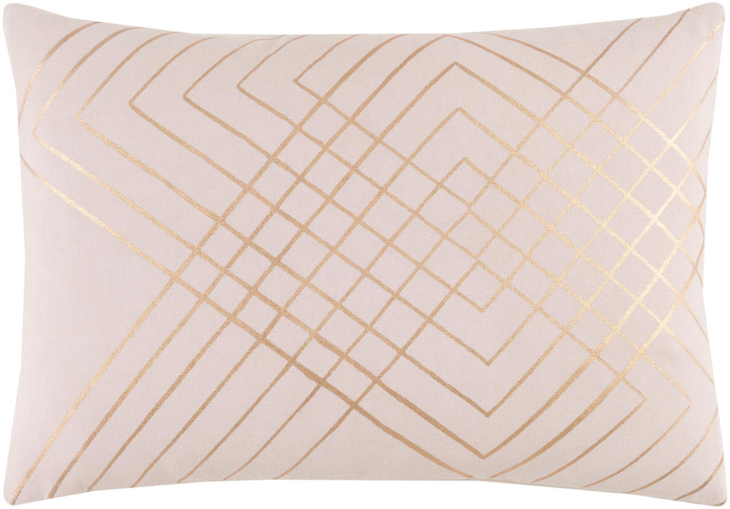 Surya Crescent CSC-002 Dusty Pink Metallic Copper 13"H x 19"W Pillow Kit