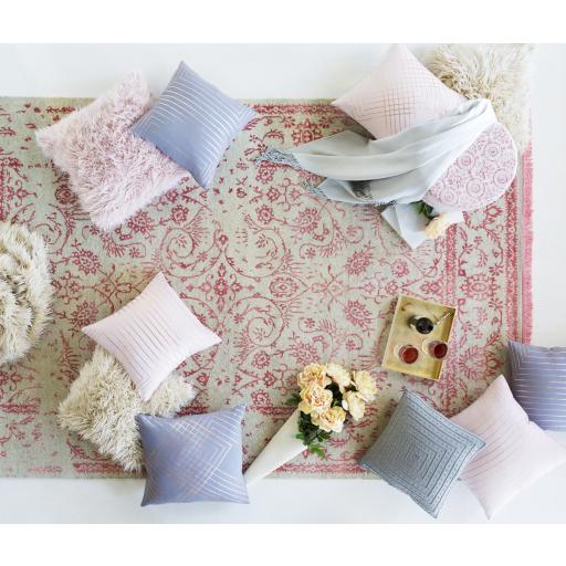 Surya Crescent CSC-004 Lavender Metallic Copper 20"H x 20"W Pillow Cover