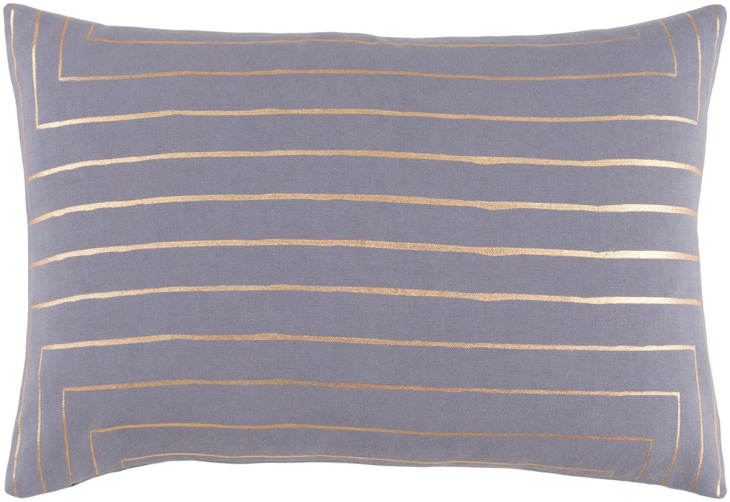 Surya Crescent CSC-007 Lavender Metallic Copper 22"H x 22"W Pillow Cover