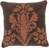 Surya Decorative Pillows P-0035 Burnt Orange Dark Brown 18