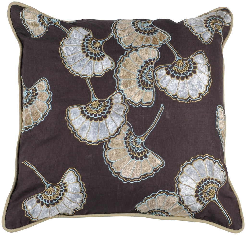 Surya Decorative Pillows P-0204 18"L x 18"W Accent Pillow