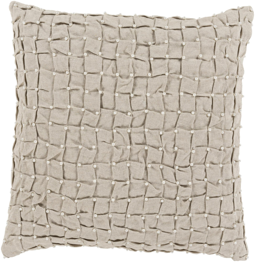 Surya Diana DN-002 Slate White 20"H x 20"W Pillow Cover