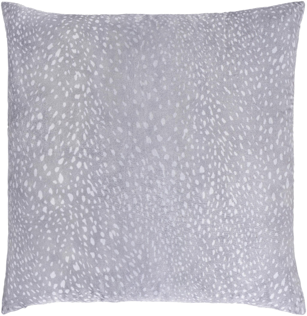 Surya Doe DOE-004 Cream Light Gray 18"H x 18"W Pillow Cover