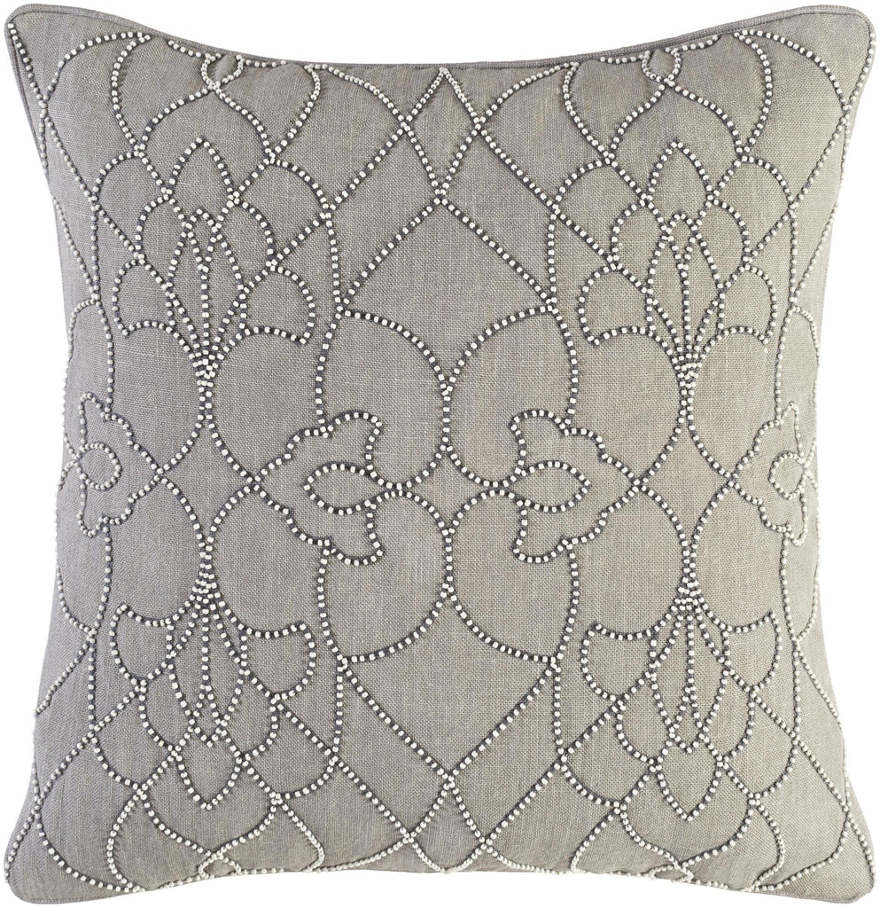 Surya Dotted Pirouette DP-005 Charcoal Gray 20"H x 20"W Pillow Cover