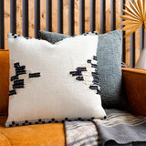 Surya Edwina EDA-001 Black Light Beige 20"H x 20"W Pillow Cover