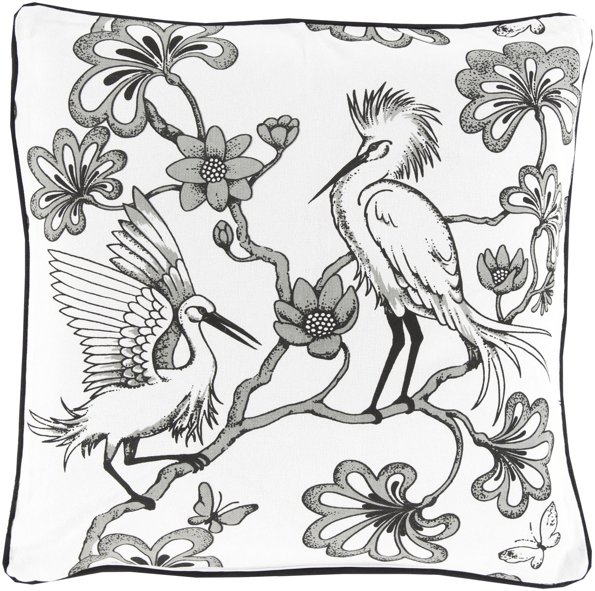 Surya Egrets FBE-003 20"H x 20"W Pillow Cover