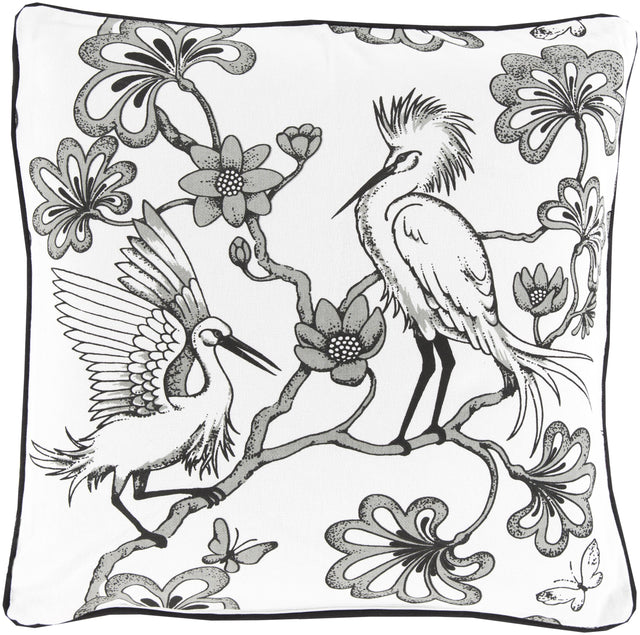 Surya Egrets FBE-003 20"H x 20"W Pillow Cover