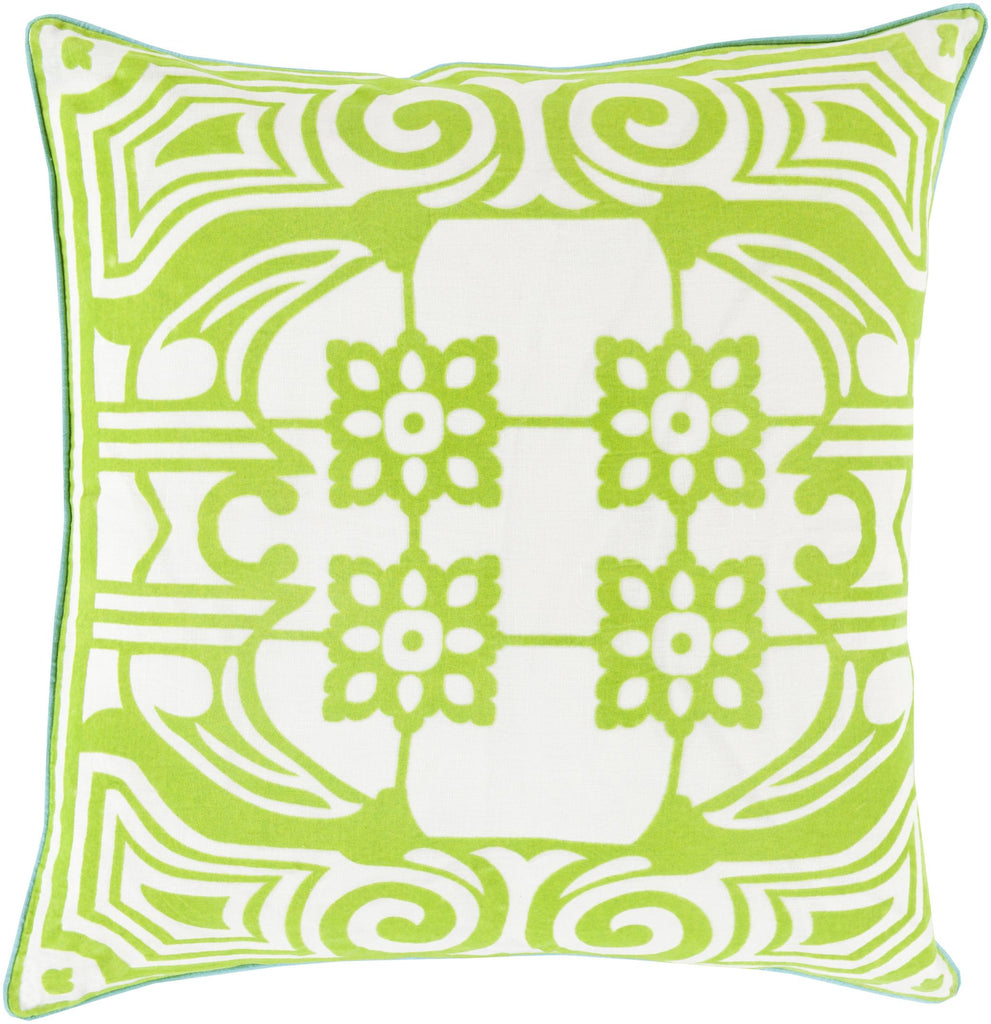 Surya Eleonore ELN-004 Aqua Green 18"H x 18"W Pillow Cover