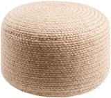 Surya Entwined EDPF-004 12"H x 18"W x 18"D Pouf