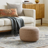 Surya Entwined EDPF-004 12"H x 18"W x 18"D Pouf