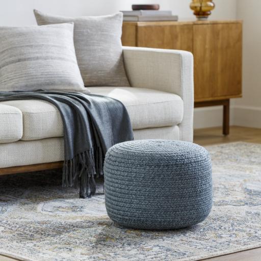 Surya Entwined EDPF-005 12"H x 18"W x 18"D Pouf