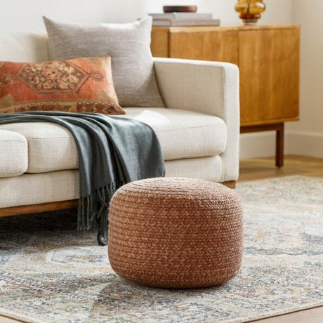 Surya Entwined EDPF-006 12"H x 18"W x 18"D Pouf