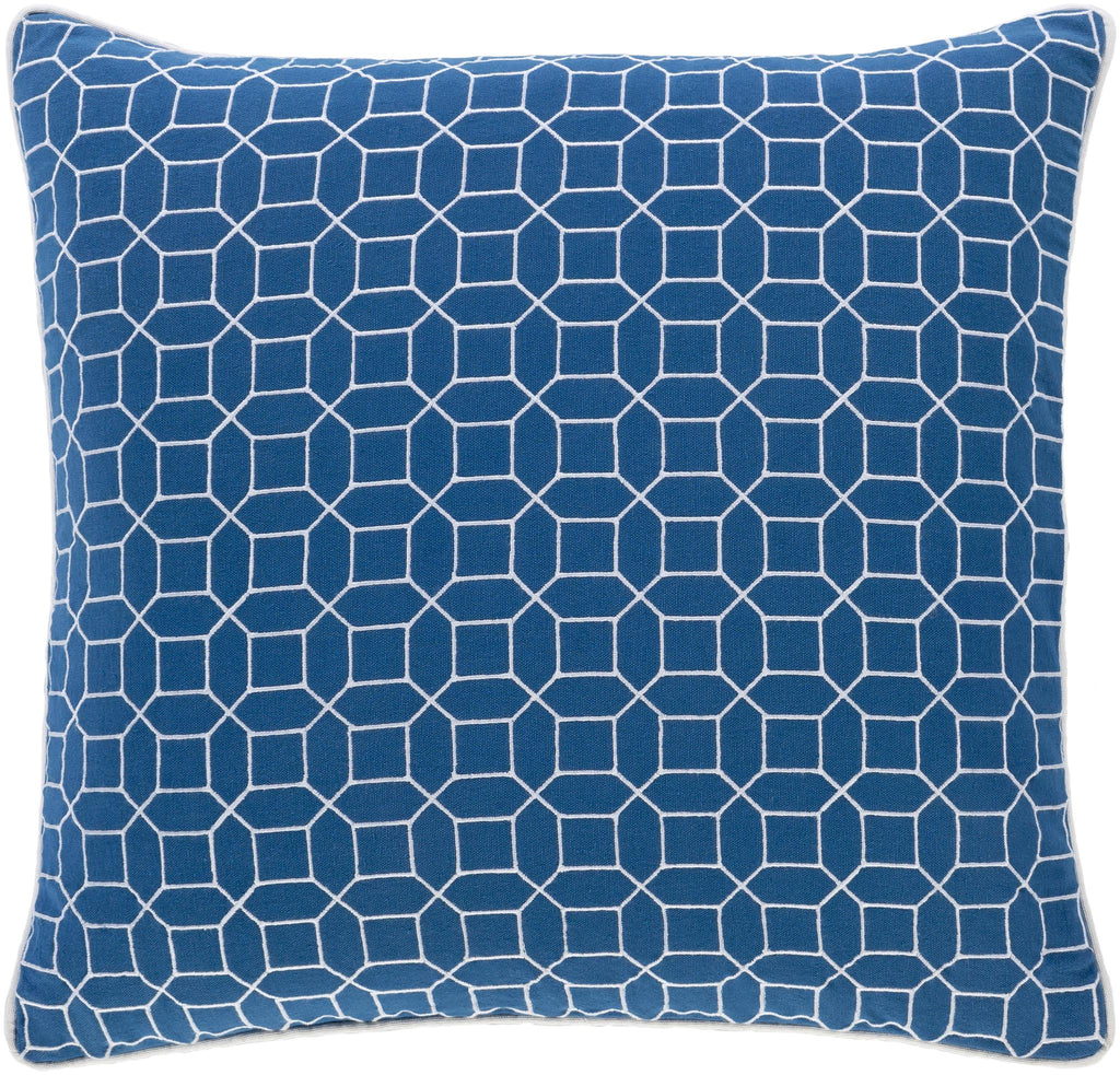Surya Fenna FEN-002 Blue White 18"H x 18"W Pillow Cover