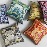 Surya Geisha GE-008 Beige Blue 18"H x 18"W Pillow Cover