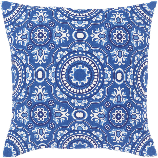 Surya Global Blues GLB-002 18"H x 18"W Pillow Cover