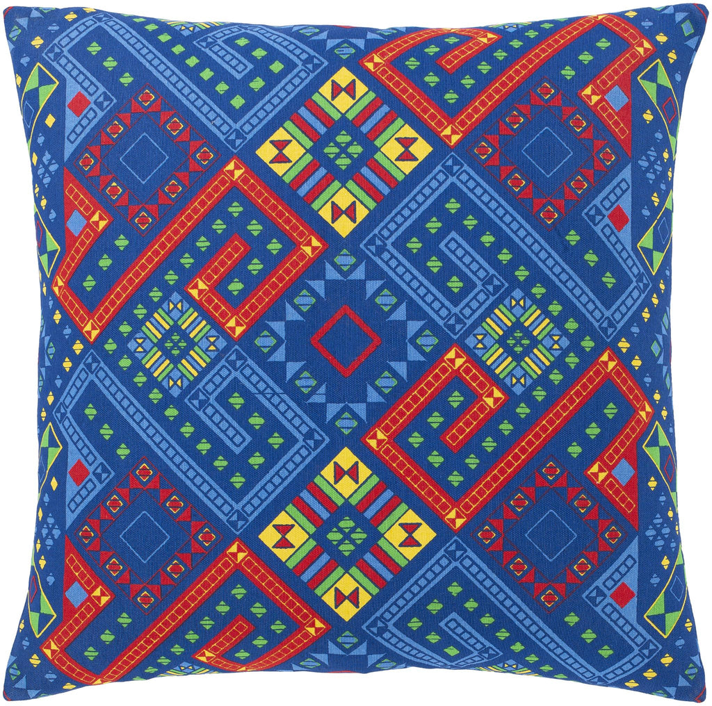 Surya Global Brights GBT-002 Blue Green 18"H x 18"W Pillow Cover