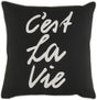 Surya Glyph GLYP-7113 Black Cream 18"H x 18"W Pillow Kit