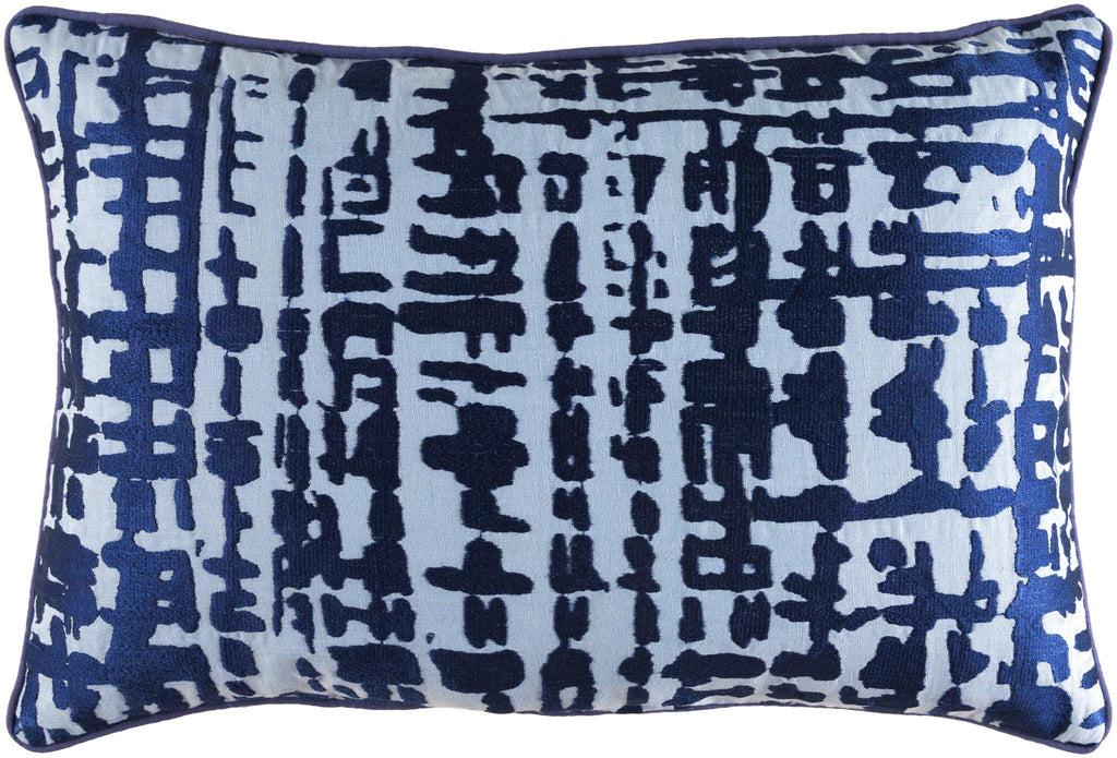 Surya Hessian HSS-002 Navy Pale Blue 18"H x 18"W Pillow Cover