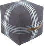 Surya Jackson JKPF-001 16"H x 16"W x 16"D Pouf