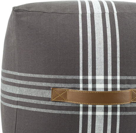 Surya Jackson JKPF-001 16"H x 16"W x 16"D Pouf