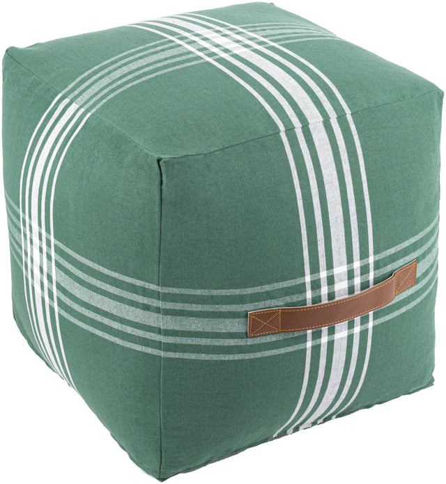 Surya Jackson JKPF-002 16"H x 16"W x 16"D Pouf