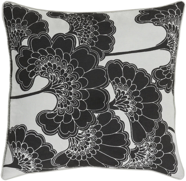 Surya Japanese Floral JA-002 18"H x 18"W Pillow Kit