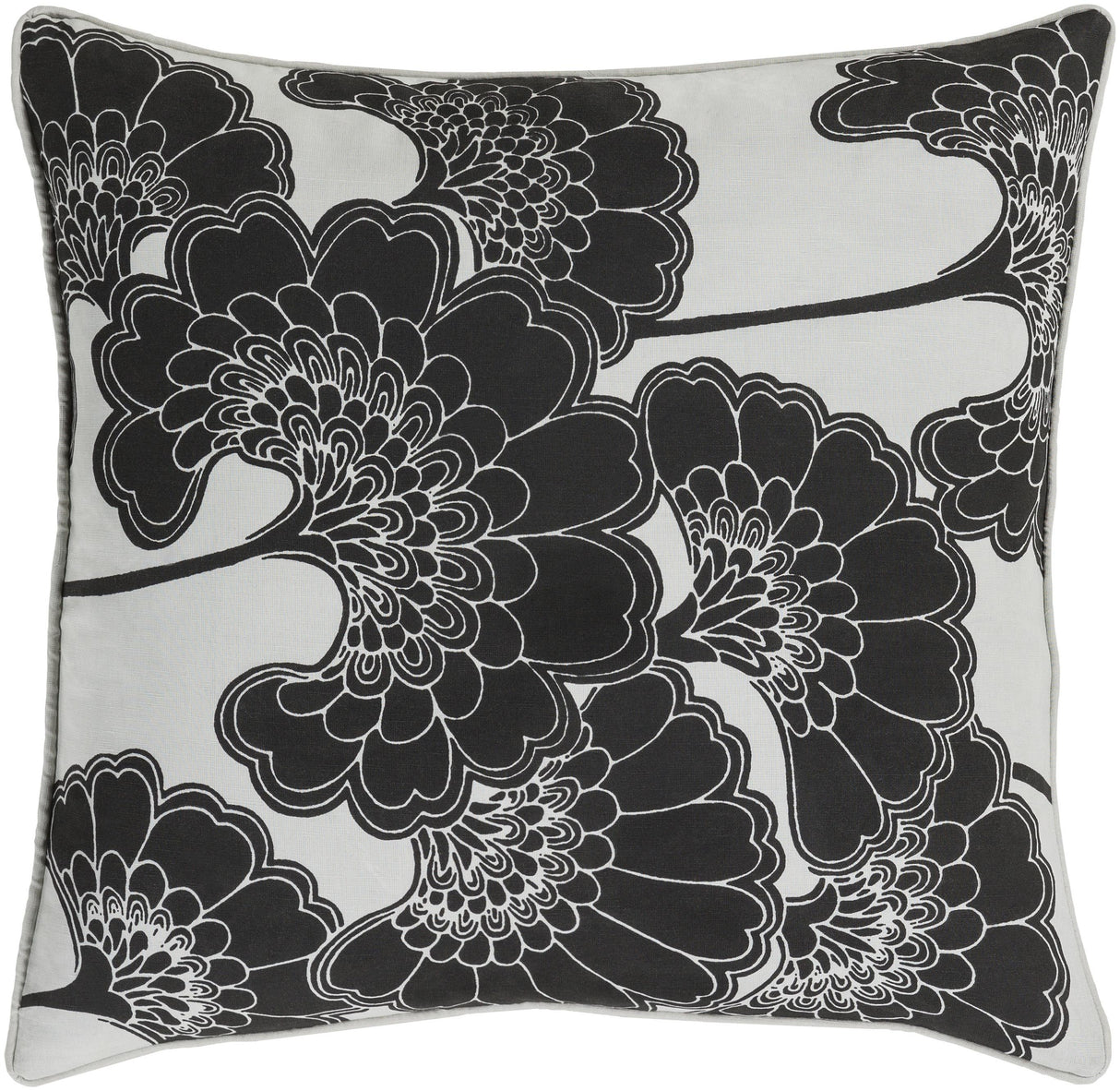 Surya Japanese Floral JA-002 22"H x 22"W Pillow Cover
