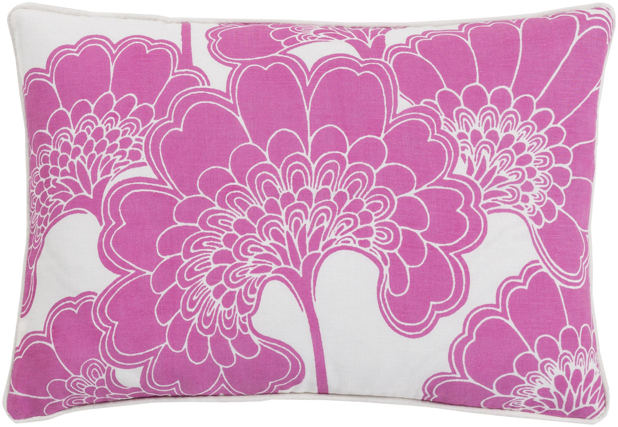 Surya Japanese Floral JA-004 20"H x 20"W Pillow Kit
