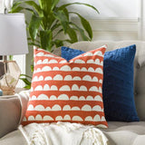 Surya Lachen LHN-018 Burnt Orange Cream 18"H x 18"W Pillow Kit