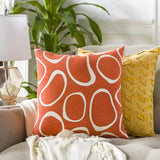 Surya Lachen LHN-022 Burnt Orange Cream 20"H x 20"W Pillow Kit