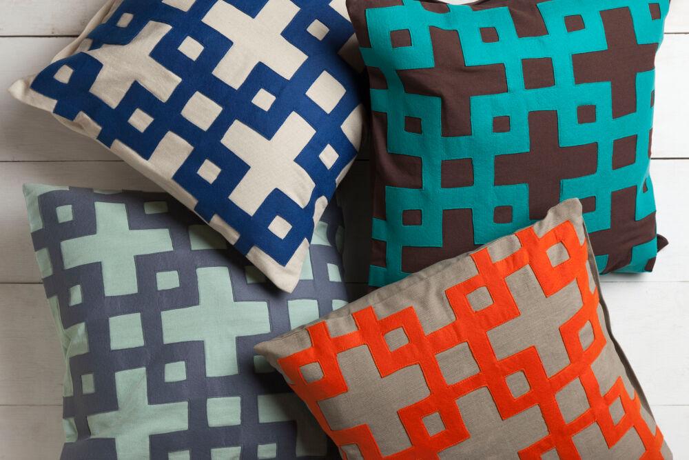 Surya Layered Blocks AR-081 20"L x 20"W Pillow