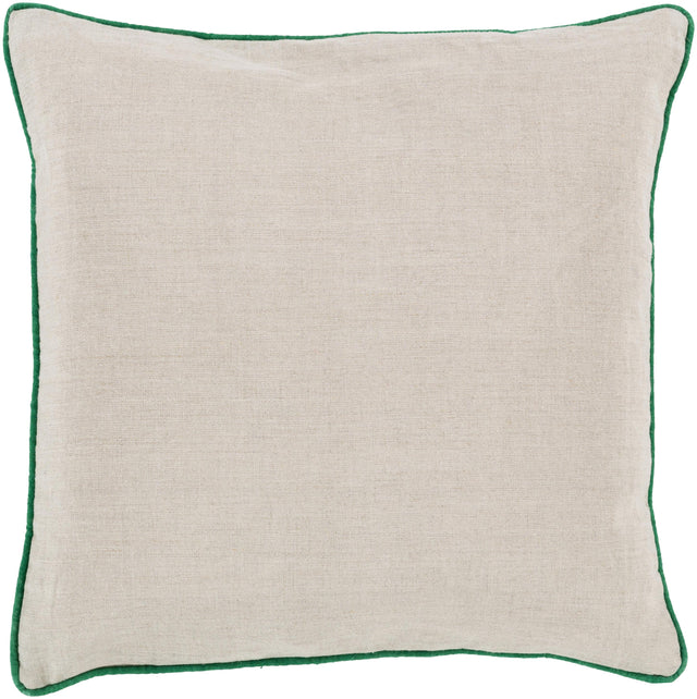 Surya Linen Piped LP-002 18"H x 18"W Pillow Cover