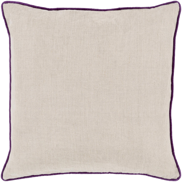 Surya Linen Piped LP-007 22"H x 22"W Pillow Cover