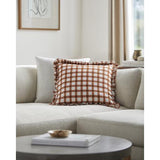 Surya Louisville LUV-002 Burnt Orange White 20"H x 20"W Pillow Kit