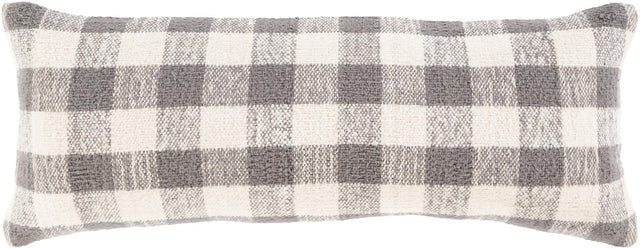 Surya Malcom MCM-003 Charcoal Cream 12"H x 30"W Pillow Cover