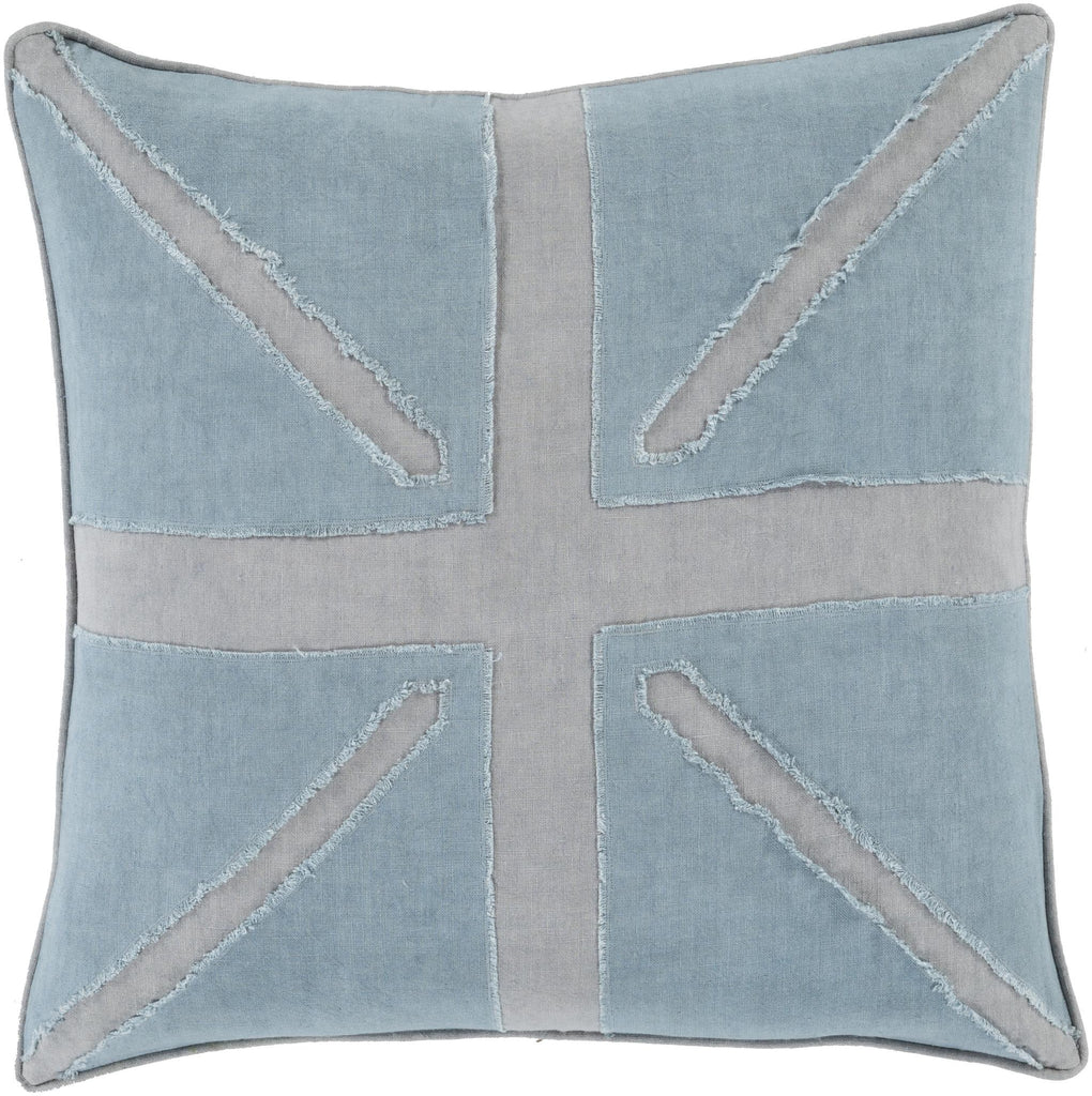 Surya Manchester MN-002 Sky Blue Slate 20"H x 20"W Pillow Cover