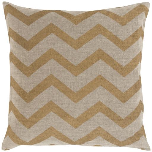 Surya Metallic Stamped MS-005 18"H x 18"W Pillow Cover