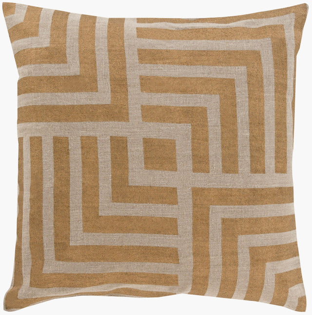 Surya Metallic Stamped MS-006 18"H x 18"W Pillow Cover