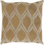 Surya Metallic Stamped MS-008 Metallic Gold Tan 18"H x 18"W Pillow Cover