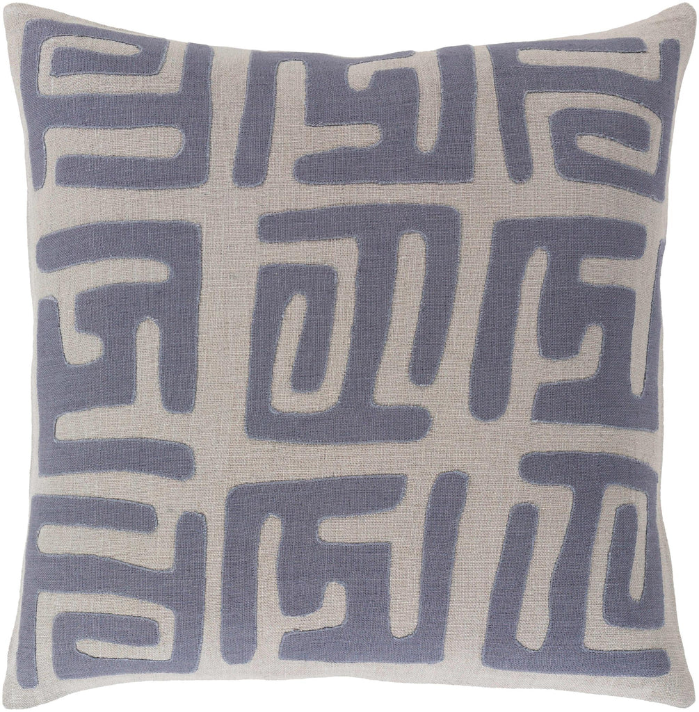 Surya Nairobi NRB-005 Denim Light Gray 18"H x 18"W Pillow Cover