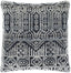 Surya Nobility NBI-003 Black Medium Gray 22"H x 22"W Pillow Cover