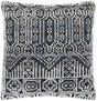 Surya Nobility NBI-003 Black Medium Gray 22"H x 22"W Pillow Cover