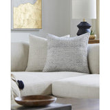 Surya Objective OBJ-001 Cream Light Gray 18"H x 18"W Pillow Cover