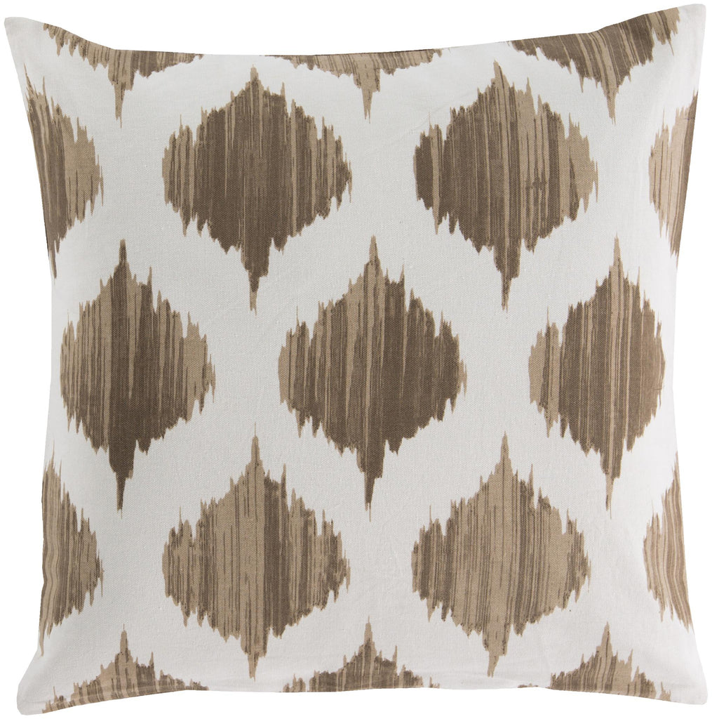 Surya Ogee SY-018 Brown Light Beige 18"H x 18"W Pillow Cover